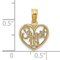 14K Yellow Gold Sweet Heart Charm - 16in view 3