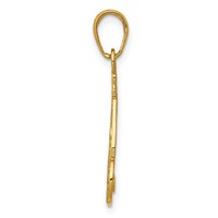 14K Yellow Gold Slice of Cake Pendant with Candle Happy Birthday view 2