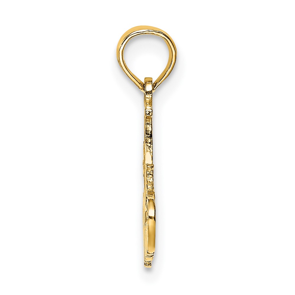 14K Polished #1 MOM Pendant (D3926)