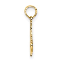 14K Yellow Gold Polished #1 Mom Pendant view 2