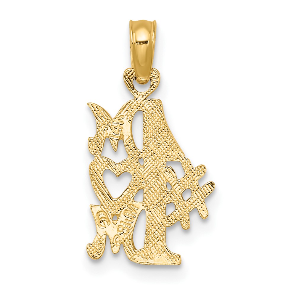 14K #1 MOM Charm (D3928)