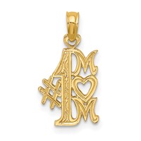 14K Yellow Gold #1 Mom Charm view 1