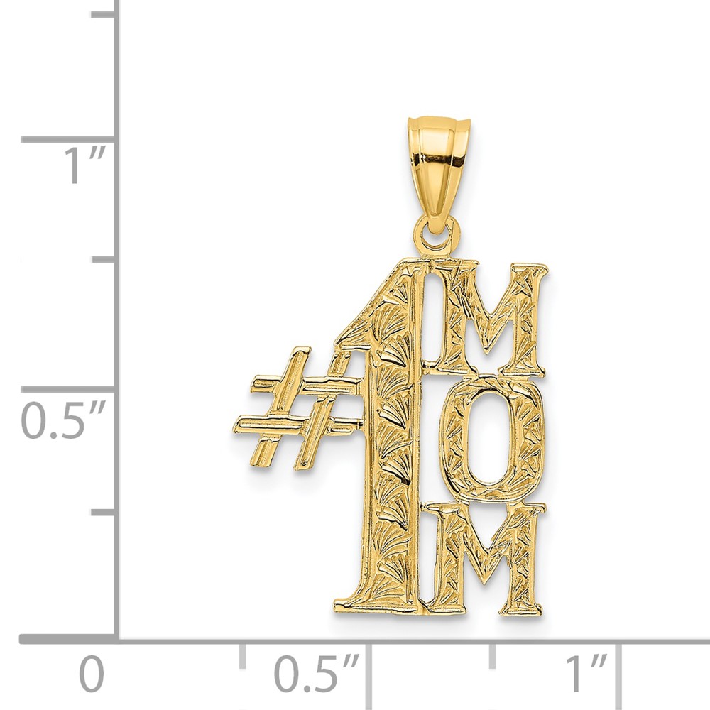 14K #1 MOM Vertical Charm (D3935)
