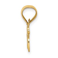 14K Yellow Gold Mom Charm with Heart view 2