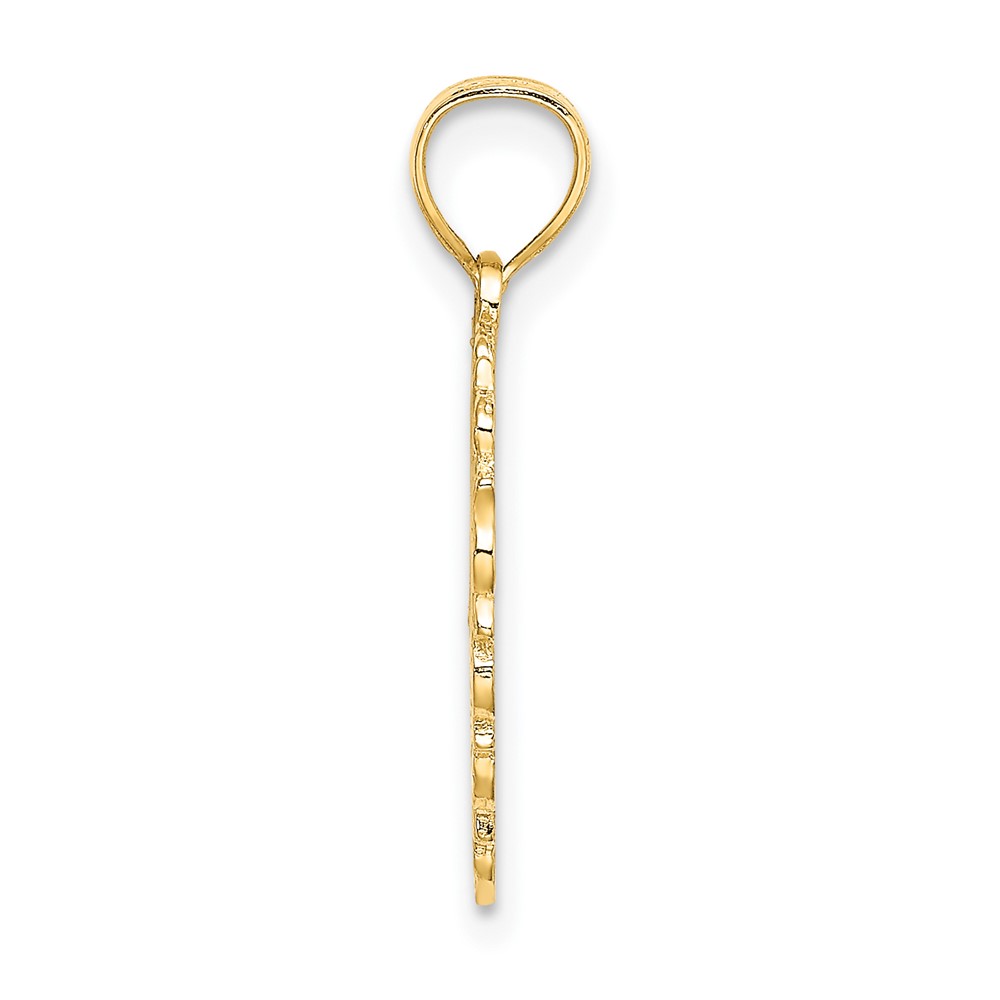 14K MOM in Heart Charm (D3941)