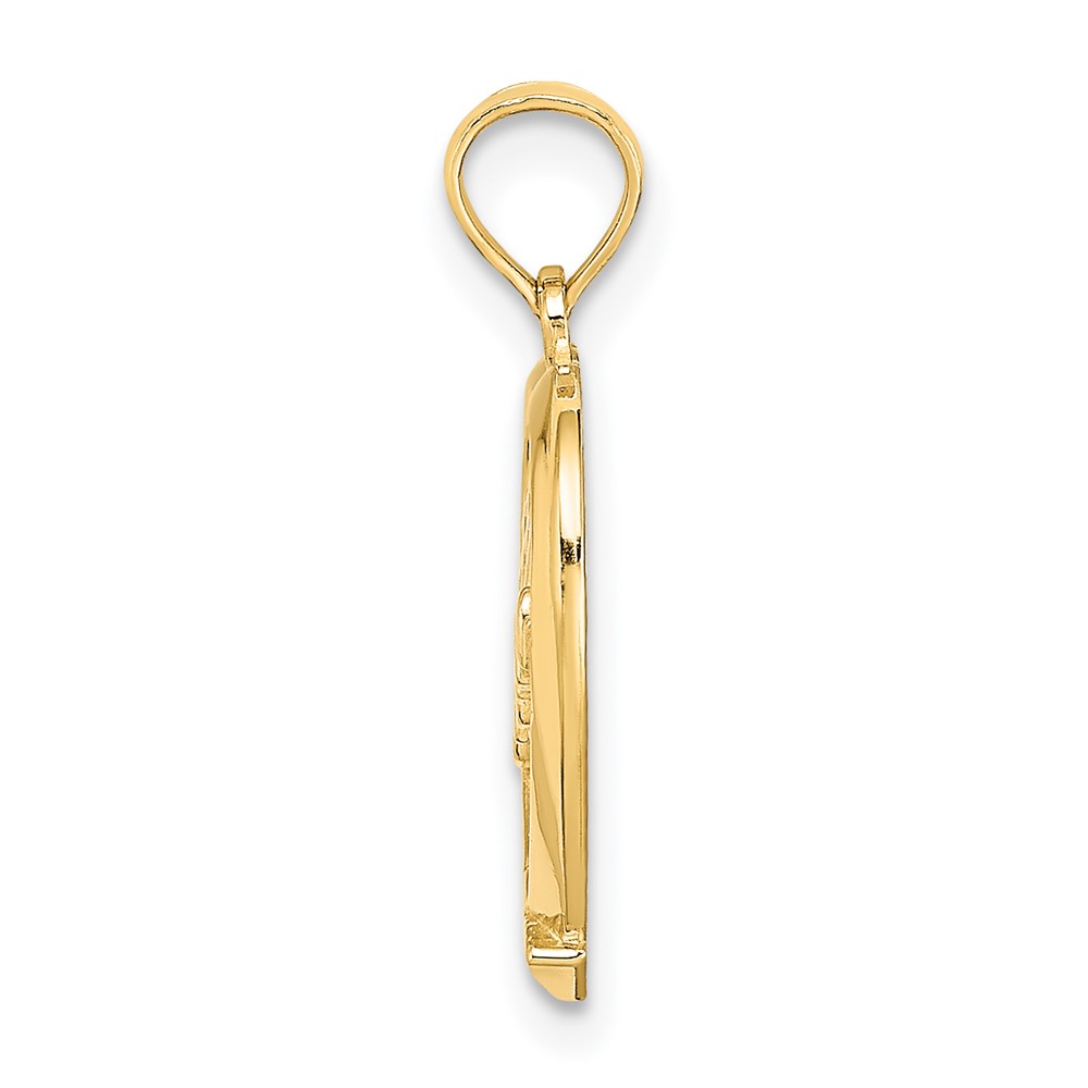 14K #1 MOM in Heart Charm (D3943)