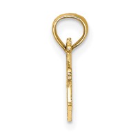 14K Yellow Gold Best Mom Charm with Heart view 2