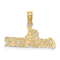 14K Yellow Gold #1 Grandmother Charm view 3