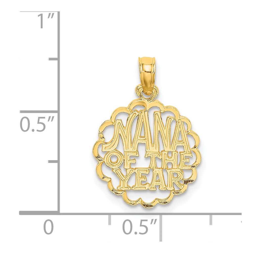 14K NANA OF THE YEAR  Charm (D3961)