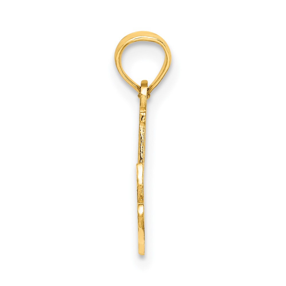 14K #1 NANA  Script Charm (D3962)