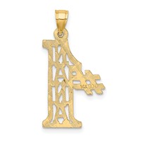 14K Yellow Gold #1 Nana Charm view 3
