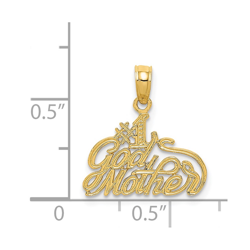 14K #1 GODMOTHER Pendant (D3964)