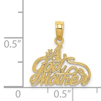 14K Yellow Gold #1 Godmother Pendant view 3