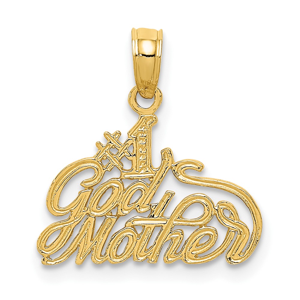 14K #1 GODMOTHER Pendant (D3964)