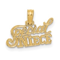 14K Yellow Gold Special Niece Charm view 1