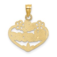 14K Yellow Gold #1 Sister in Heart Charm view 4