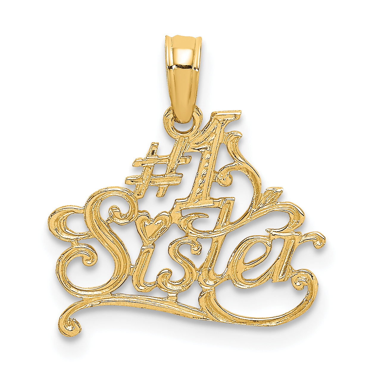 14K #1 SISTER Charm (D3972)
