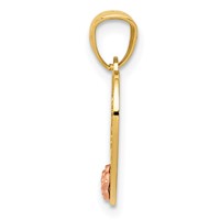 14K Two-tone Big Sister Heart Pendant view 2
