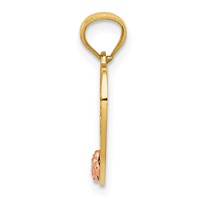 14K Two-tone Little Sister Heart Pendant view 2