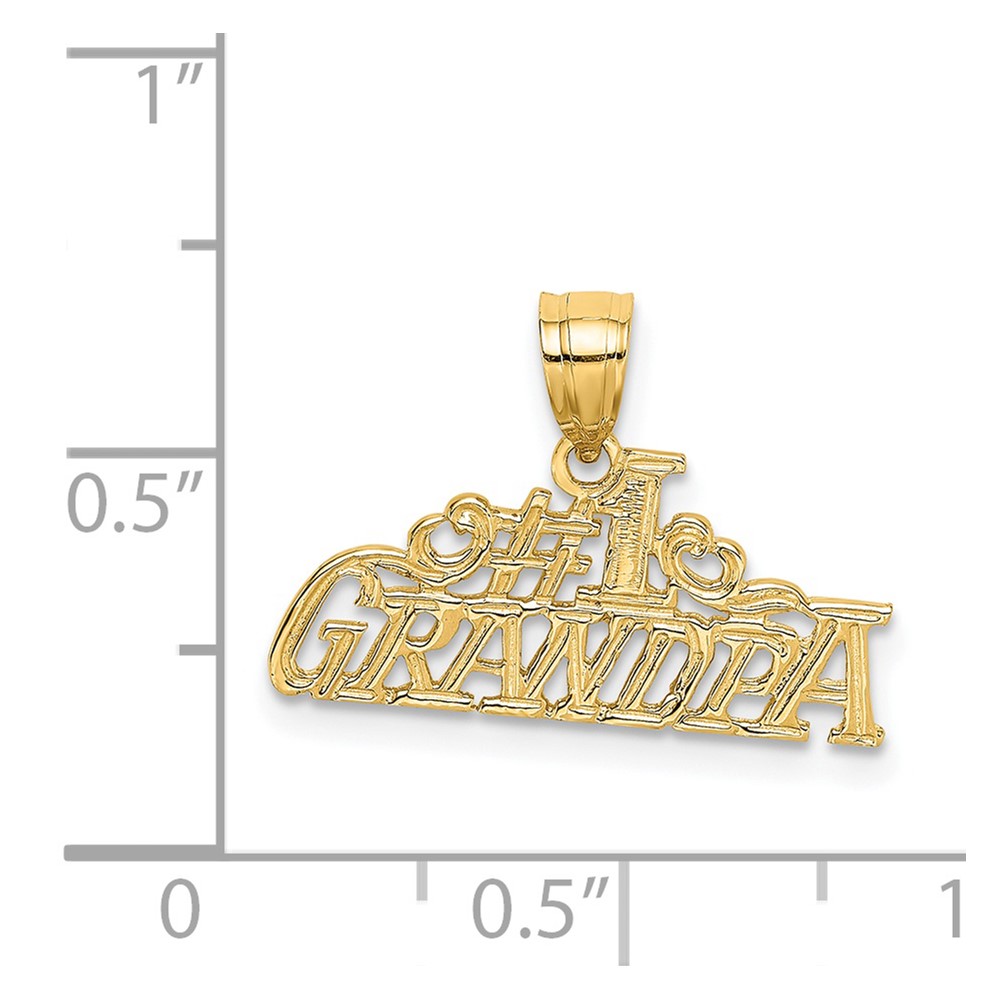 14k #1 GRANDPA Charm (D3977)