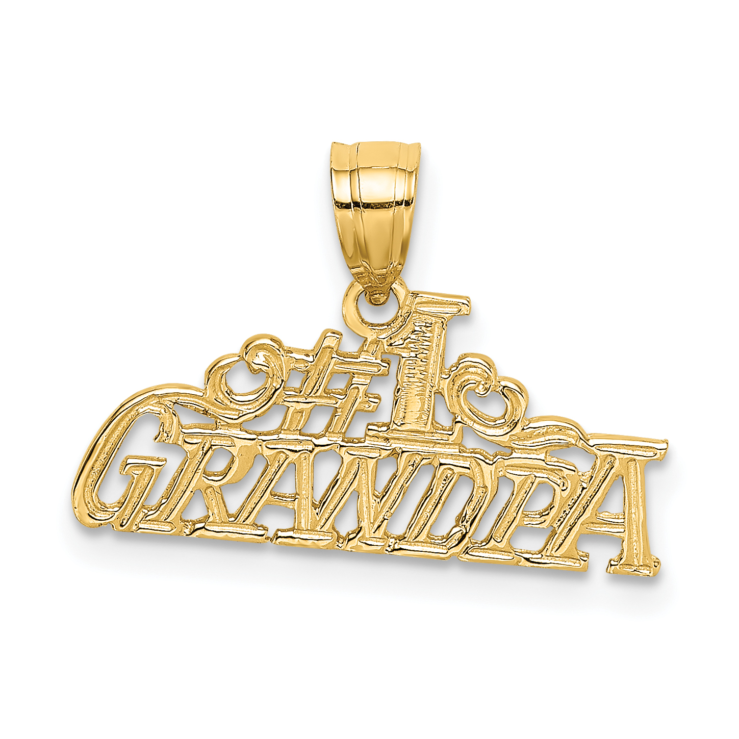 14k #1 GRANDPA Charm (D3977)