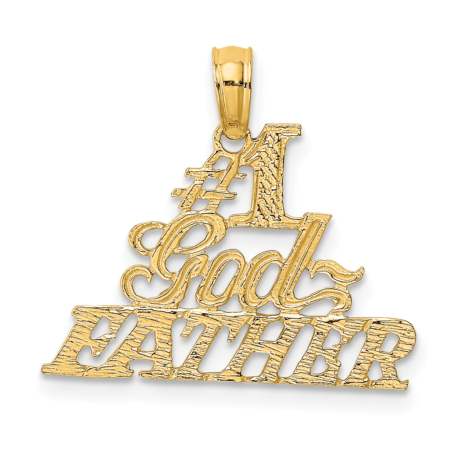 14k #1 GODFATHER Charm D3978