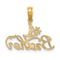 14K Yellow Gold #1 Brother Charm view 4