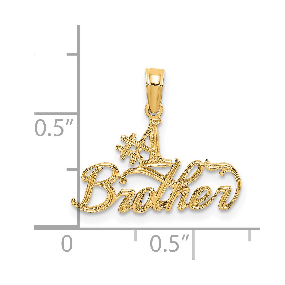 14K #1 BROTHER Charm (D3982)