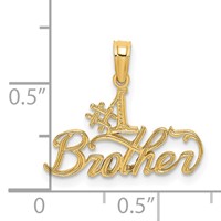 14K Yellow Gold #1 Brother Charm view 3