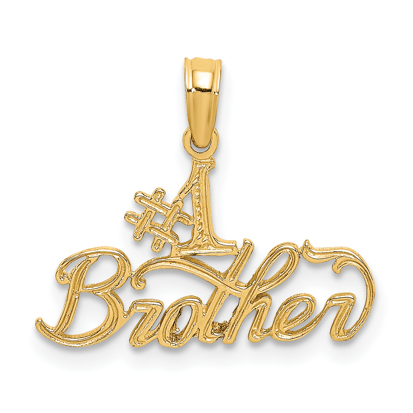 14K #1 BROTHER Charm (D3982)
