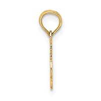 14K #1 Daughter Charm view 2