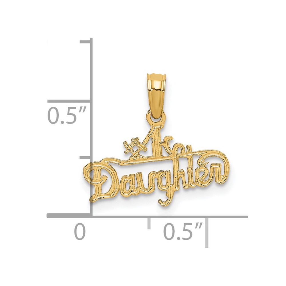 14K #1 DAUGHTER Charm (D3989)
