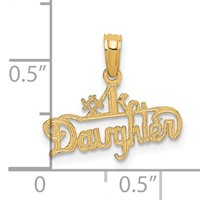 14K #1 Daughter Charm view 3