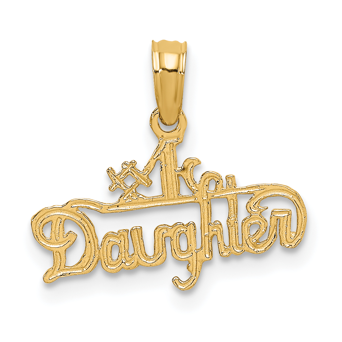 14K #1 DAUGHTER Charm (D3989)