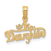 14K #1 Daughter Charm view 1
