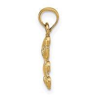 14K Yellow Gold Teddy Bear Pendant view 2