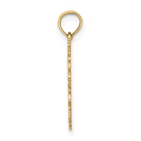 14K Yellow Gold 100% Gemini Zodiac Charm view 2