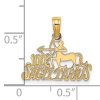 14K 100% Sagittarius Zodiac Charm view 3