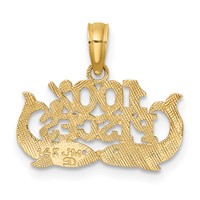 14K Yellow Gold 100% Pisces Zodiac Charm view 4