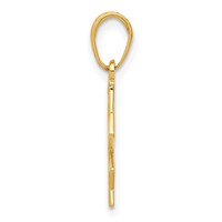 14K Yellow Gold Paramedic Emt Symbol Pendant view 2