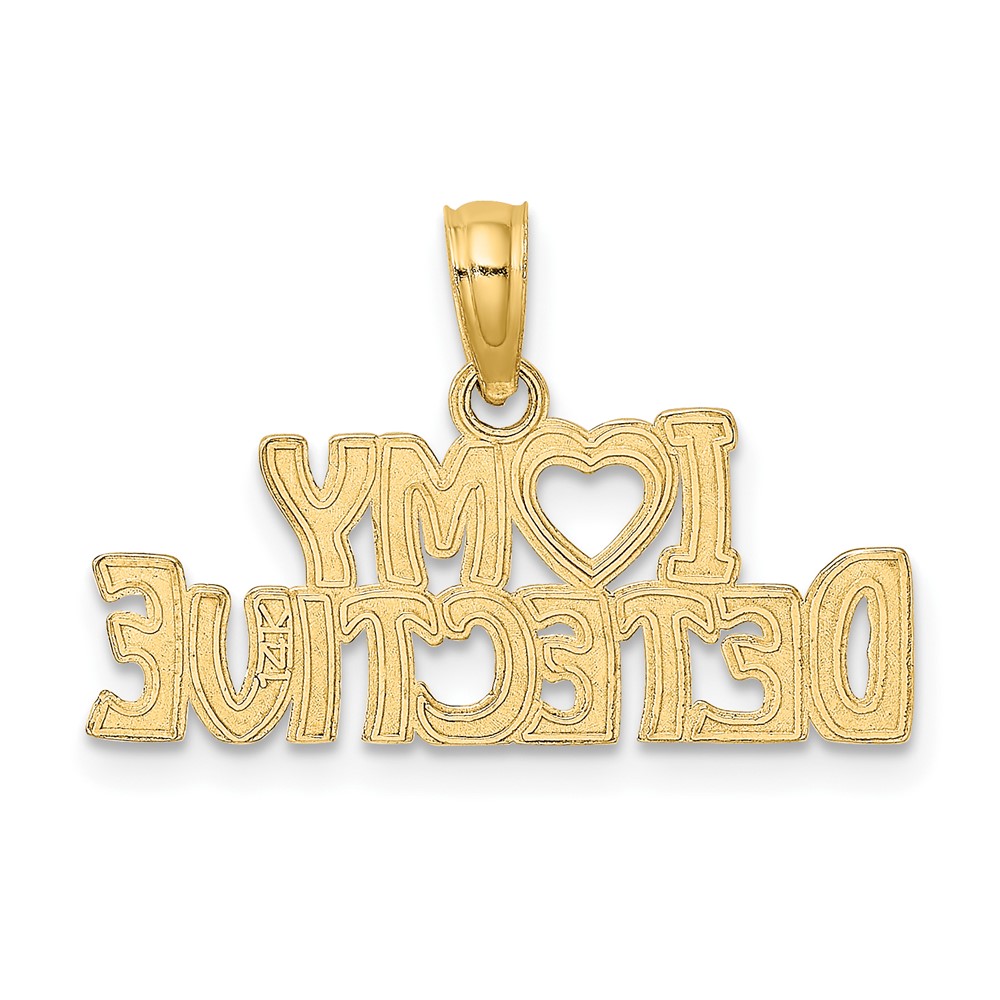 14K I HEART MY DETECTIVE Charm (D4076)