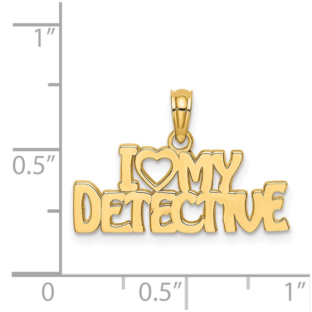 14K I HEART MY DETECTIVE Charm (D4076)