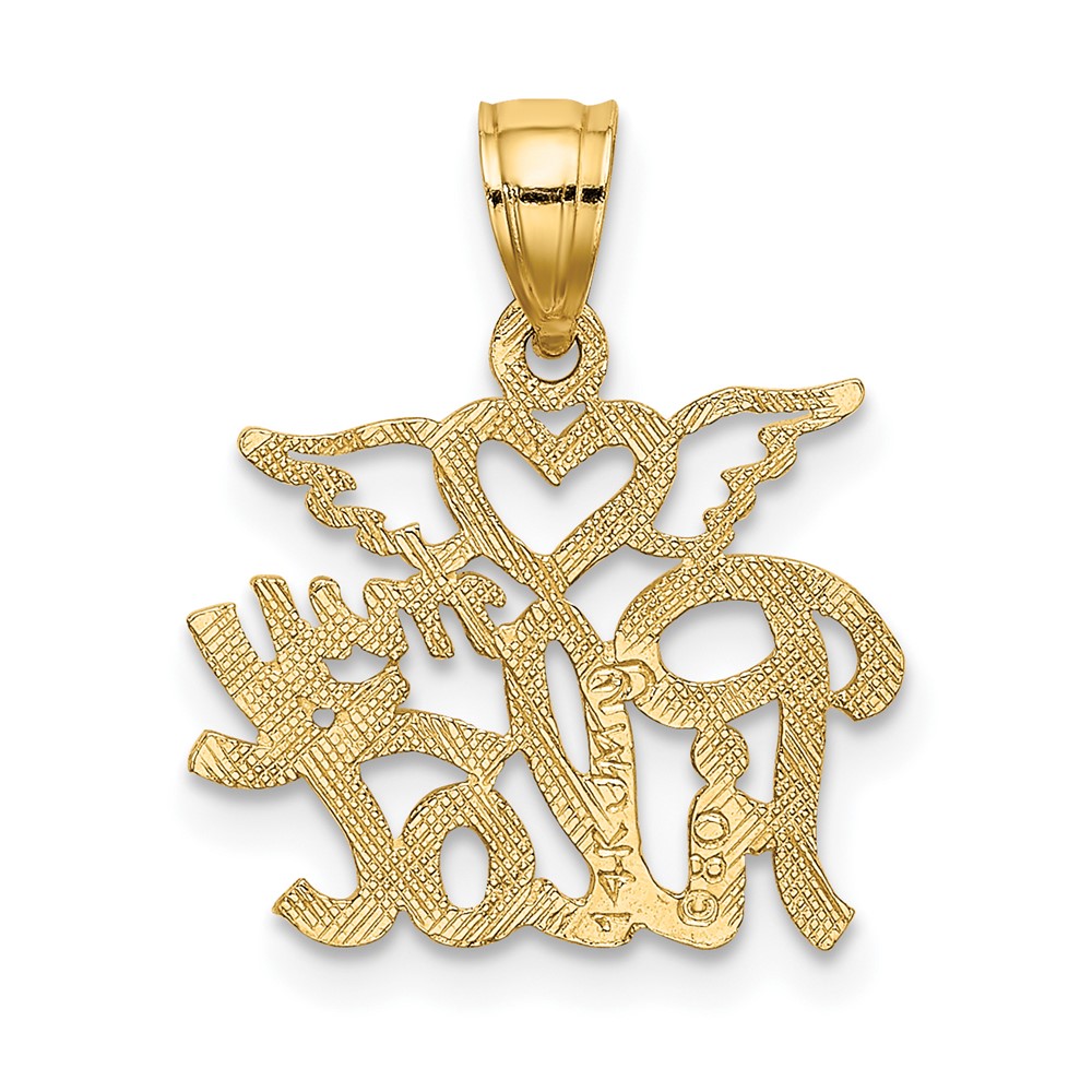 14K HEART MY PILOT Charm (D4084)