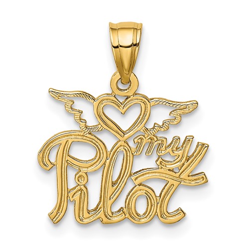 14K Yellow Gold Heart MY Pilot Charm