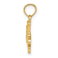14K Yellow Gold Paris Pendant with Eiffel Tower view 2