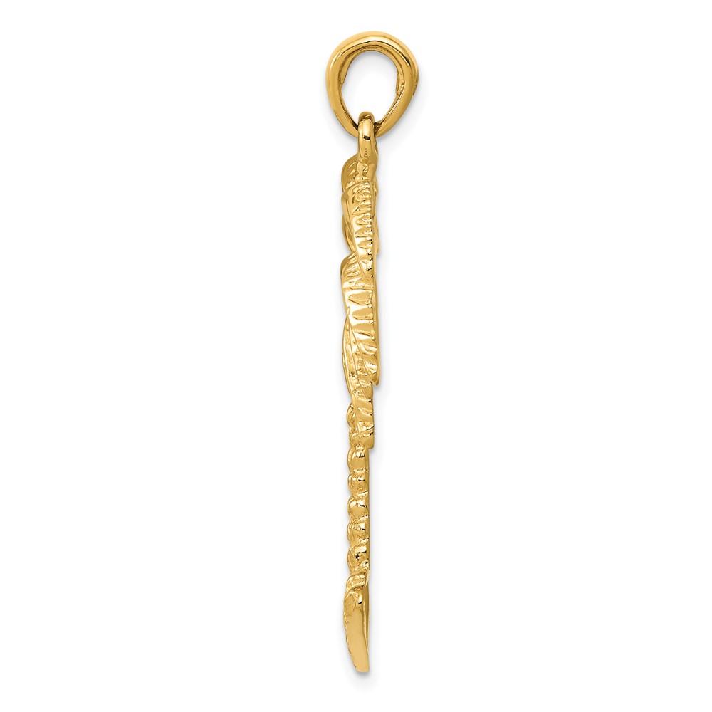 14K Large Palm Tree Pendant (D4093)