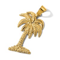 14K Large Palm Tree Pendant view 4