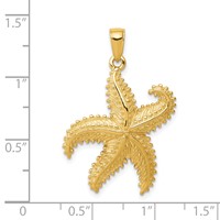 14K Starfish Pendant view 3