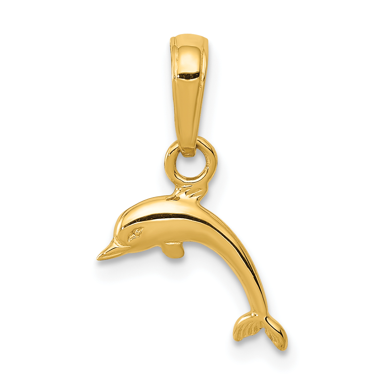 14K Mini Dolphin Pendant (D4121)