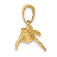 14K Yellow Gold 3-D Humpback Whale Pendant view 2
